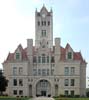 Looks like the front of Rush County Courthouse, but notice the clock color diffs!
