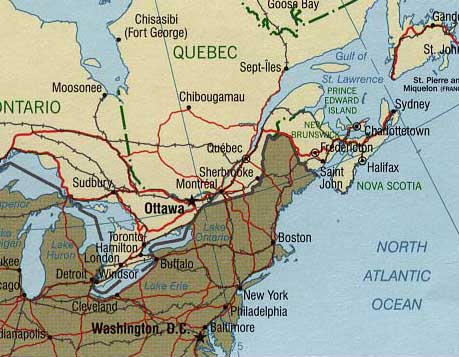 map of usa states with cities. Map of Northeastern US with