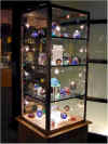 display of lead glass paperweights at the Corning Museum of Glass