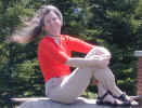 Janee posed at the Parc in Edmunton NB. Michael thinks that I look like I belong in Vogue. <chuckle>