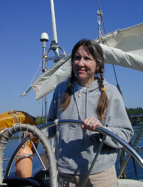 Janee at the helm