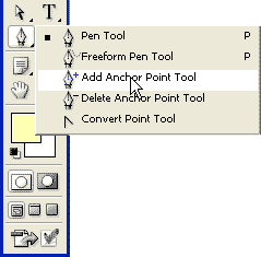 Add Anchor Point tool