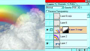 the layer mask for the rainbow layer