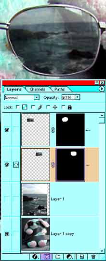 Once you have made your selection, click the layer mask button and it makes this selection into a mask for you.