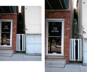 Lit up the alley, finished the door, fixed perspective with cropping