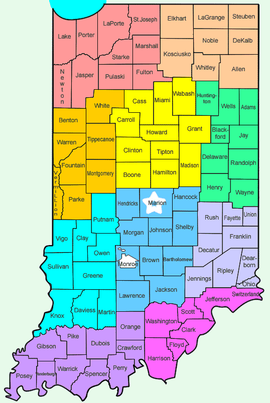 Indiana&rsquo;s Counties, County Seats, Courthouses