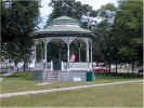 Janee in the gazebo after we had lunch - Townsend MA, 6/29/00