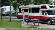 Michael with the dogs at Tall Timbers KOA in Dayton 6/16