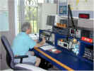 Michael tuning in a station on 20 M at W1AW
