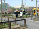 Becky and Suzanne in the agricultural section of CA Adventure Park
