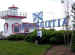 Penny and Janee pose in front of the Nova Scotia sign at the Welcome Station.