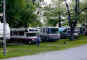 Michael coming to join me as we went for a walk at our campground in Louisville, Ohio. I have Penny with me.