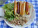 Michael made hotdogs on the grill and they went beautifully with the rice pilaf that Dave had brought. Both were complemented delicately with the romaine lettuce salad that Janee poured from the bag. :P