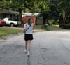 Janee walking in Lafayette