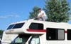 Michael working on patching the roof