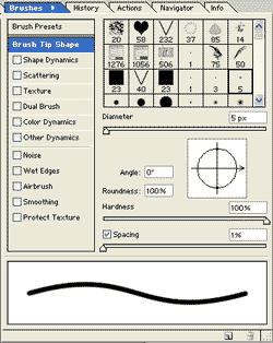 brush options