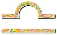Begin by combining a large rectangle (enough to enclose both horizontal lines) and a circle.